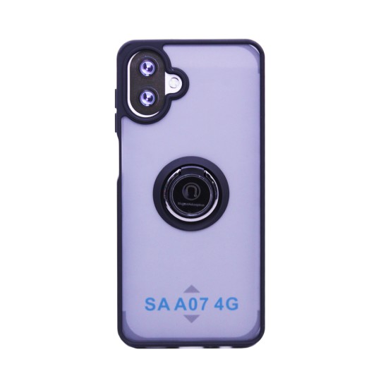 Capa com Anel de Suporte para Samsung Galaxy A07 Negro Fumado